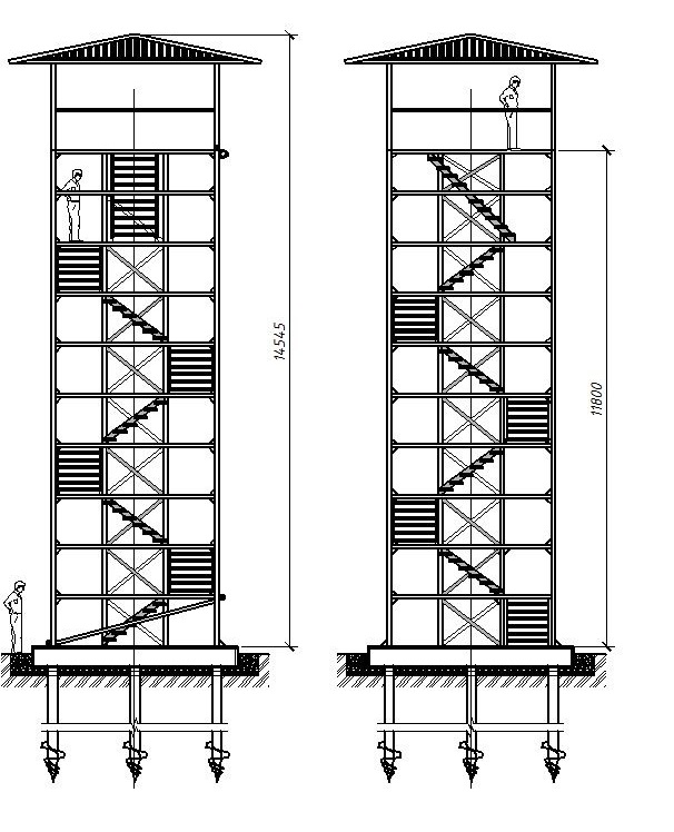 Смотровая вышка чертеж